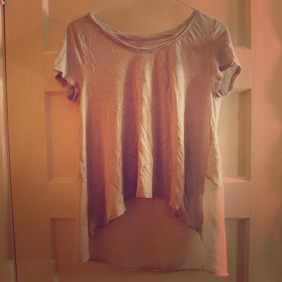 Grey sheer top