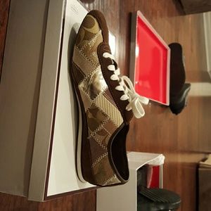 Brown coach sneakers