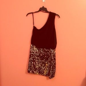 Black/Gold Sequin party dress