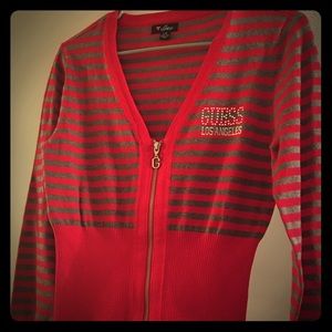 Guess Los Angeles Striped Zip Sweater