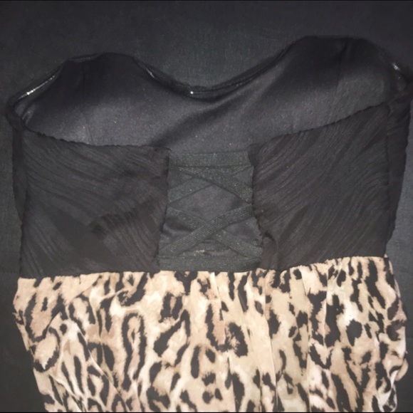 Cheetah strapless dress