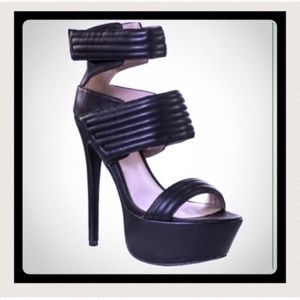 Black strappy sandals