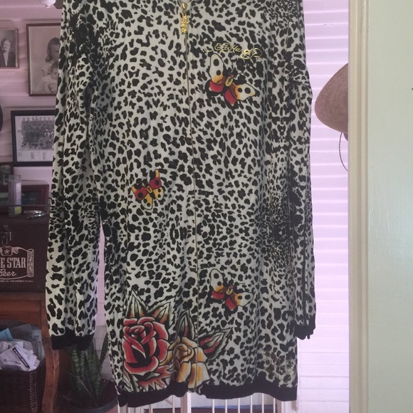 Ed Hardy Sweater/tunic with hood