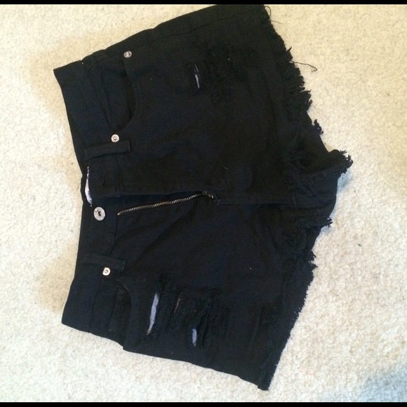 Black High Waisted Shorts