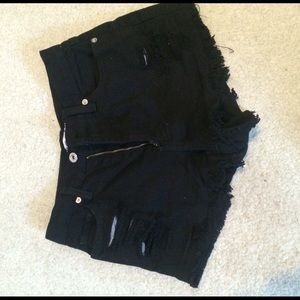Black High Waisted Shorts