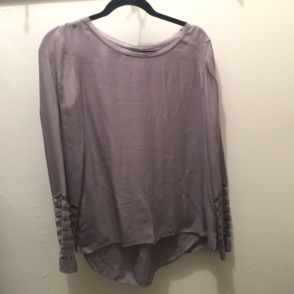 Silk Elie Tahari gray blouse- worn twice