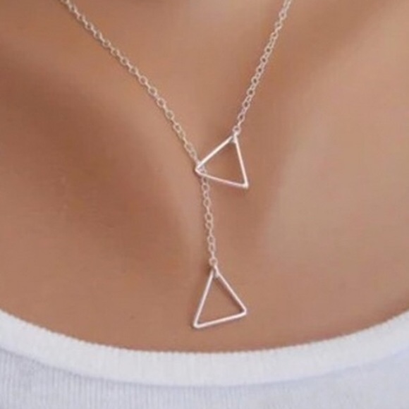 calicactus Jewelry - Silver plated simple lariat style necklace