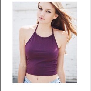 Maroon halter top