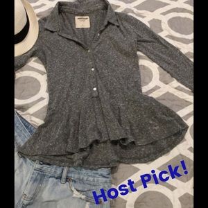 🎉HP 💕Abercrombie & Fitch jersey peplum top