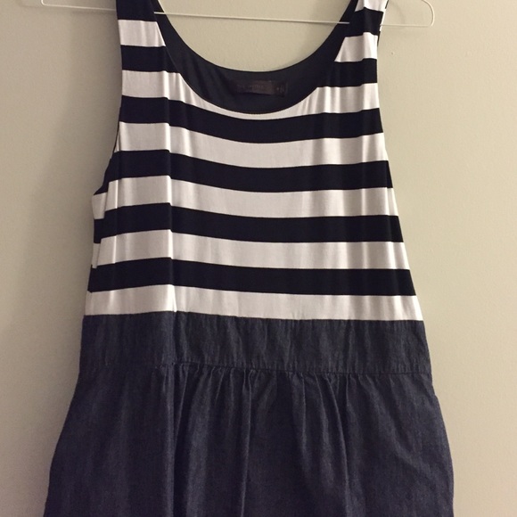 The Limited black and white & denim dress, size 12