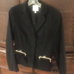 Novelty jacket by Moschino.