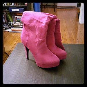 Fuchsia High Heeled Boots