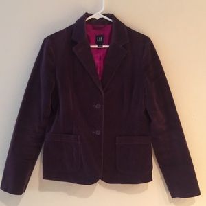 Gap velvet dark purple jacket! 💕