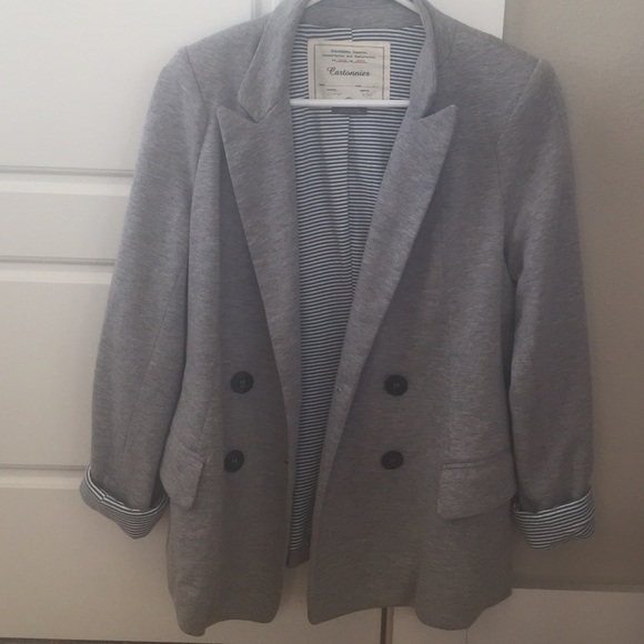 Anthro stripped blazer