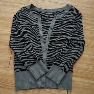 EXPRESS Zebra print cardigan