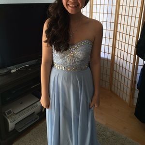 Baby blue prom dress