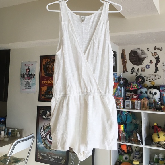 White knit romper
