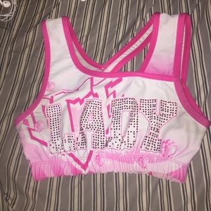 Lady lighting worlds sports bra