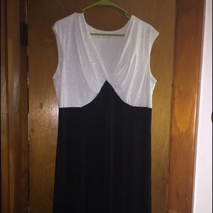 Black and white cocktail dress