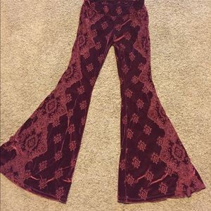 Free people velvet bell bottoms