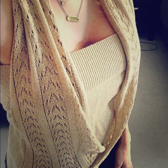Gold halter/tube top