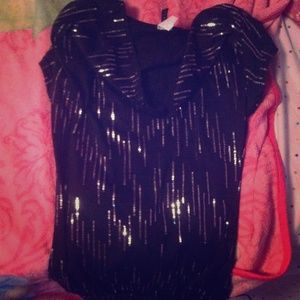 Sleeveless black shirt