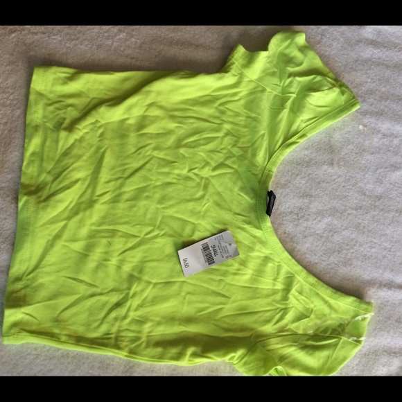 Neon green crop top