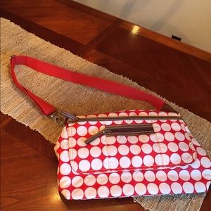 PRICE DROP ☀️ NINE WEST polka dot messenger bag.