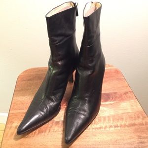 Gucci Black Leather Ankle Boots
