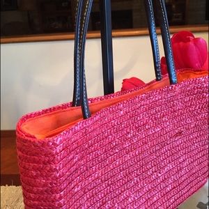 PRICE DROP ☀️ Red Straw Mini Tote Bag