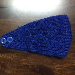flower knit headband/ headwrap