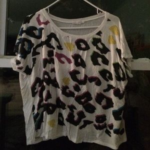 Cute leopard colorful blouse