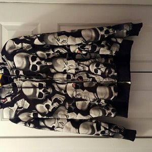 Skull zip up hoodie