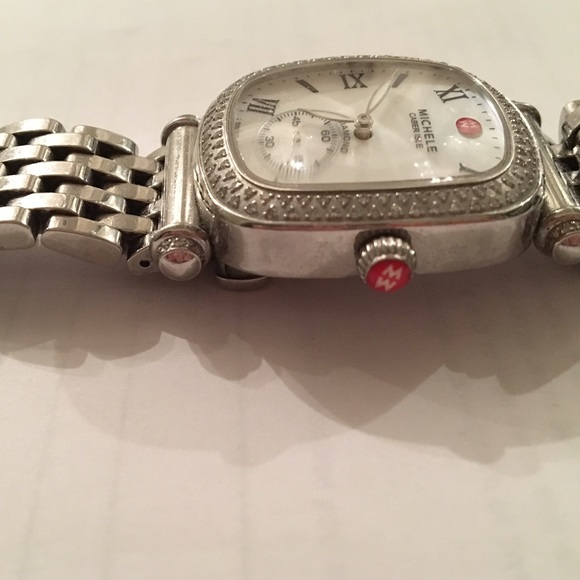 Michele caber isle diamond watch main image 4