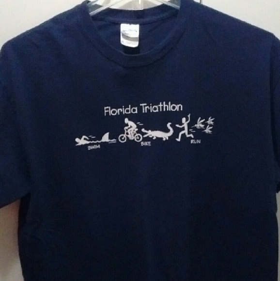 "Florida Triathlon" Gildan Navy Blue T-shirt