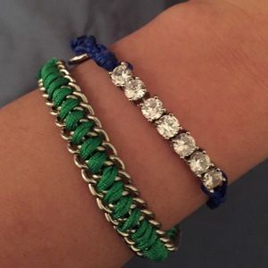Gap Blue & Green Cord Bracelets