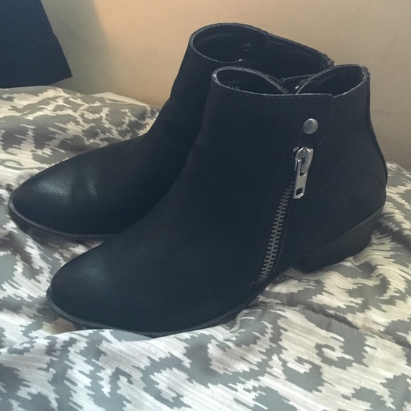 Madden girl black faux leather booties