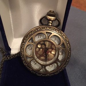 Vintage-inspired Pocket Watch Necklace