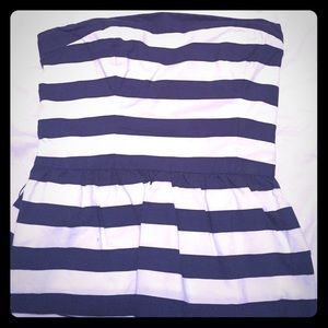 Strapless peplum top