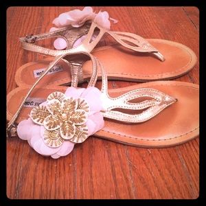 Cute gold gladiator sandals