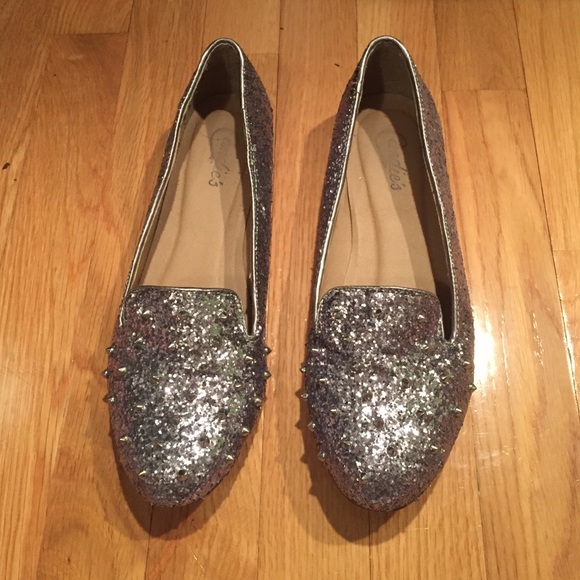 Silver sparkly shoes