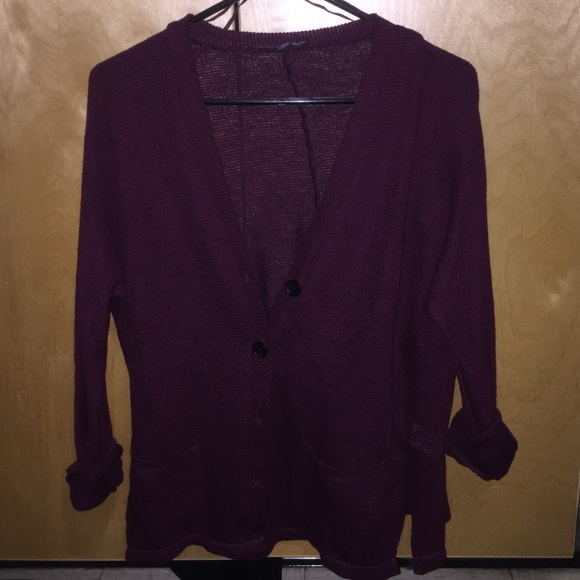 Maroon cardigan, size small. American Eagle