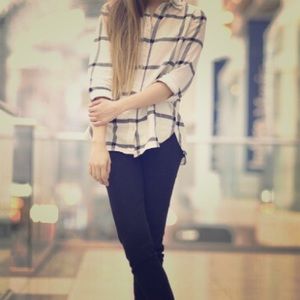 H&M windowpane flannel shirt