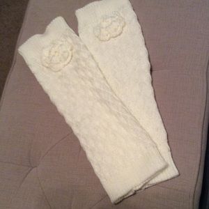 Cream leg warmers