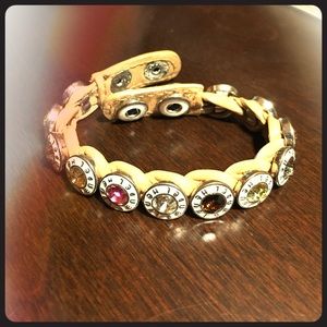 Henri Bendel Tan Rivet Wrap Bracelet
