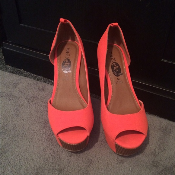 Bright orange wedges