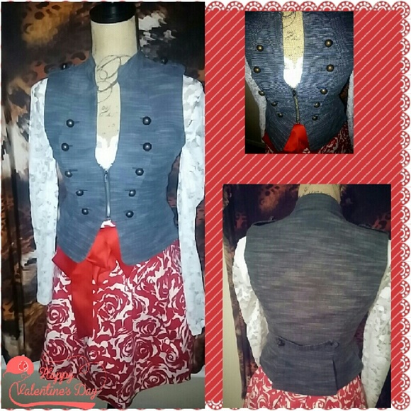 Papaya denim vest