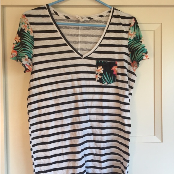 Victoria's Secret striped and floral tshirt!