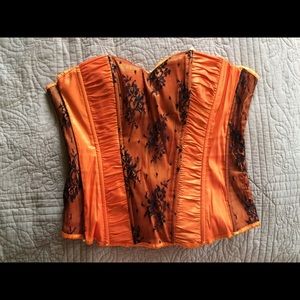 Orange corset.