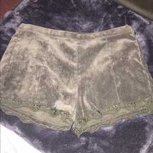 Free people velvet shorts